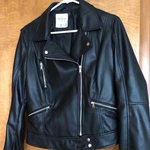 Zara Pleather Moto Jacket Large
